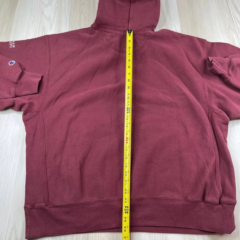 Vintage Champion Reverse Weave Mens Maroon Workout Pullover Sweatshirt Size XL - Picture 11 of 11
